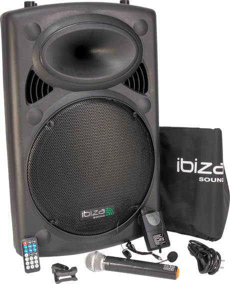 Ibiza Altoparlante Portatile con 15" Basso (Nero, 800W)