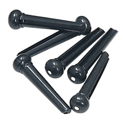 GEWA piroli in plastica nera con punto, 6 pz.