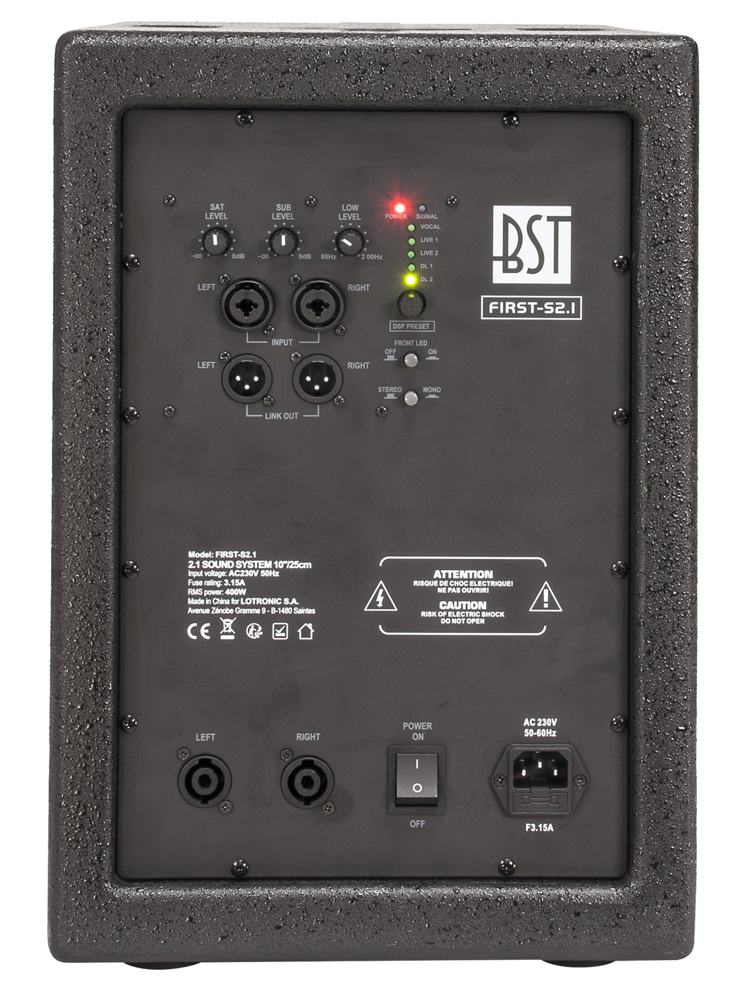 BST FIRST 2.1 - Sistema di altoparlanti attivo (400W)