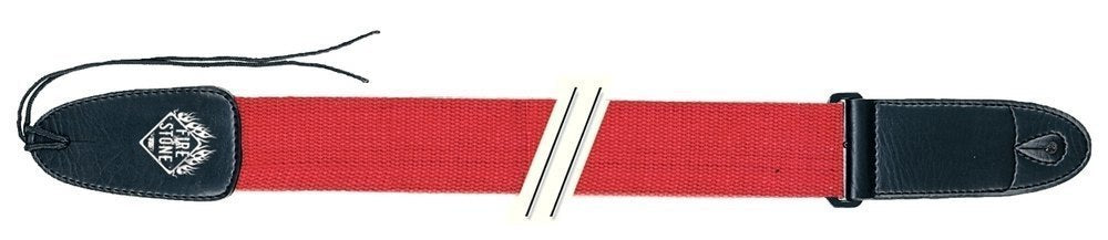 Tracolla per chitarra Fire & Stone Nylon Edition, intrecciata, rossa, estremità da 5 mm