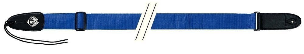 Tracolla per chitarra Fire & Stone Nylon Edition, blu, estremità da 3 mm