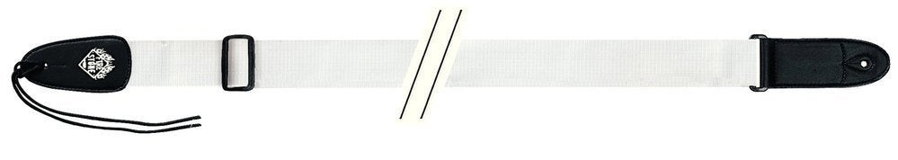 Fire & Stone Nylon Edition tracolla per chitarra, bianca, estremità da 3 mm