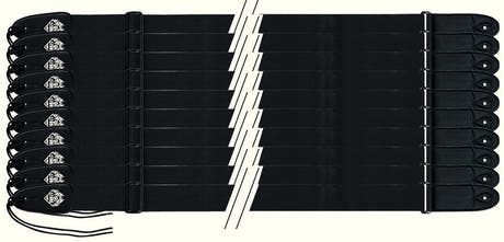 Fire & Stone Nylon Edition tracolle per chitarre, 10 pezzi nere
