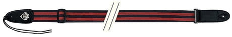 Tracolla per chitarra Fire & Stone Cotton-Edition in cotone, nero/rosso