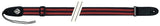 Tracolla per chitarra Fire & Stone Cotton-Edition in cotone, nero/rosso