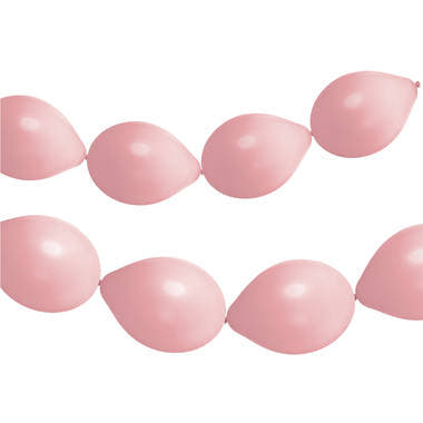 Palloncini Link per Ghirlande 8 pz. (Rosa Polvere Opaco, 33cm)