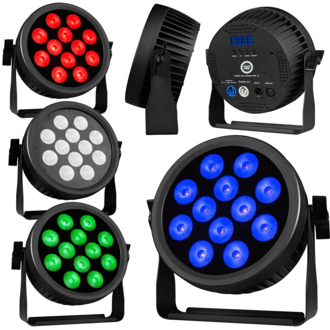 Light4Me Cree Alu Quad Par 12 LED PAR Proiettore 12x12W RGBW