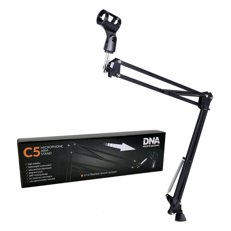Supporto da tavolo per microfono DNA C5 con braccio