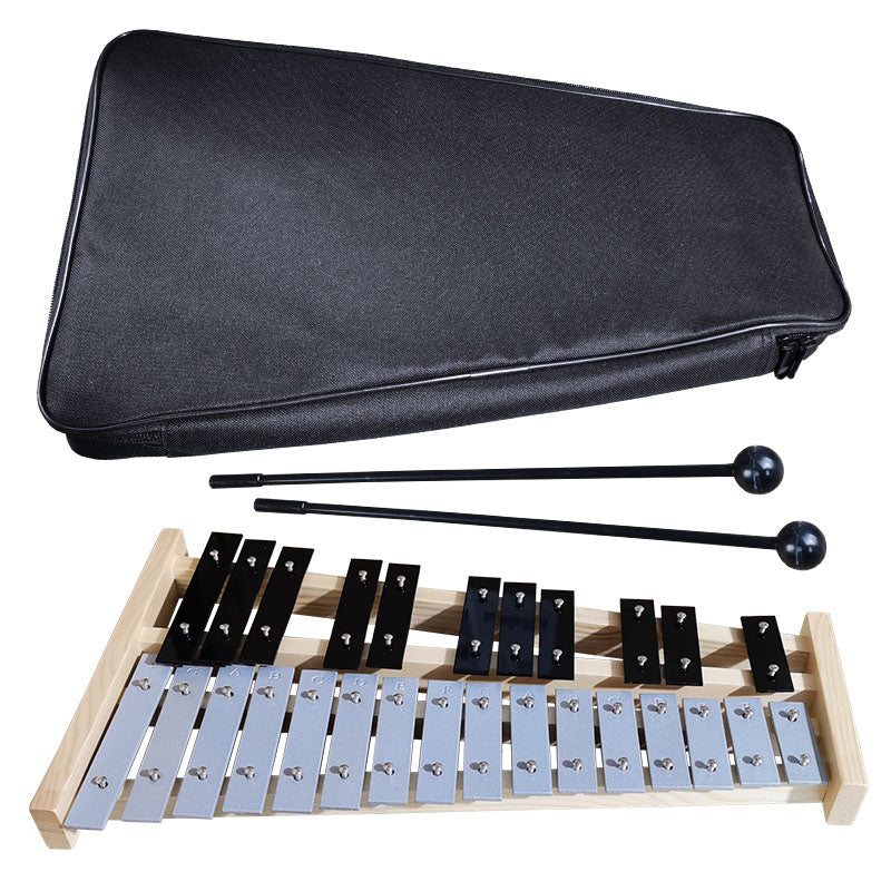 V-TONE DC27 Glockenspiel cromatico per bambini – 27 toni con custodia e mazze