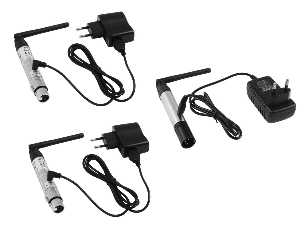 EUROLITE Set QuickDMX 1x Trasmettitore + 2x Ricevitore
