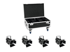 EUROLITE Set 4x LED THA-40PC bk + Custodia