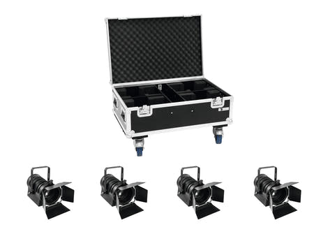 EUROLITE Set 4x LED THA-40PC bk + Custodia