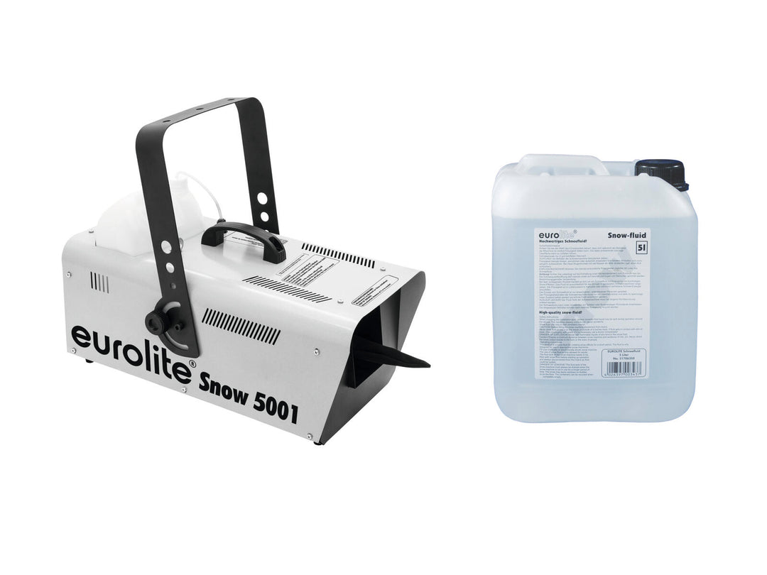 EUROLITE Set Snow 5001 macchina per neve + liquido neve 5l