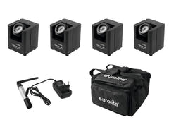 EUROLITE set 4x AKKU UP-1 + SB-4 borsa morbida + trasmettitore wireless QuickDMX