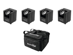 EUROLITE Set 4x AKKU UP-1 + SB-4 Borsa morbida