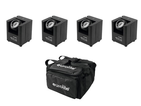 EUROLITE Set 4x AKKU UP-1 + SB-4 Borsa morbida