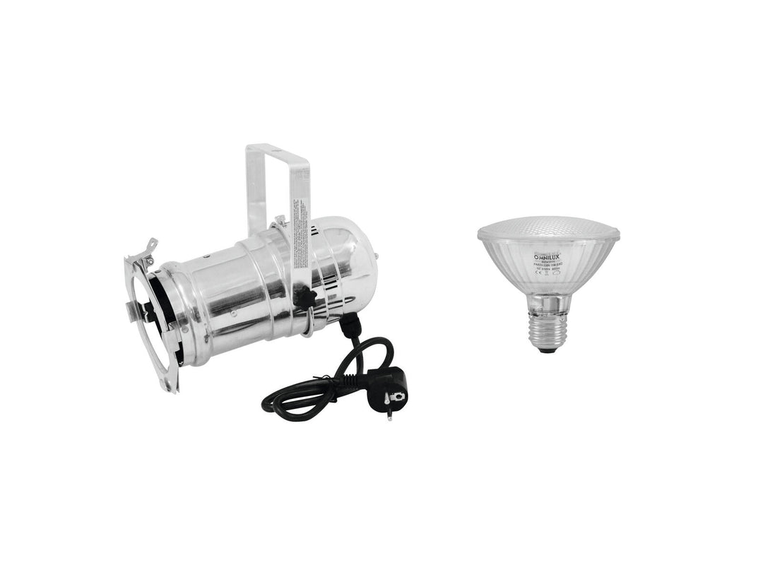EUROLITE Set PAR-30 Spot argento + PAR-30 230V SMD 11W E-27 LED 6500K