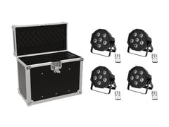 EUROLITE Set 4x LED SLS-603 + custodia EC-SL4M dimensione M