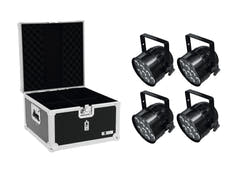 EUROLITE Set 4x LED PAR-56 QCL Short bk + Custodia EPS