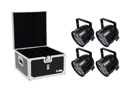 EUROLITE Set 4x LED PAR-56 HCL Short bk + custodia EPS