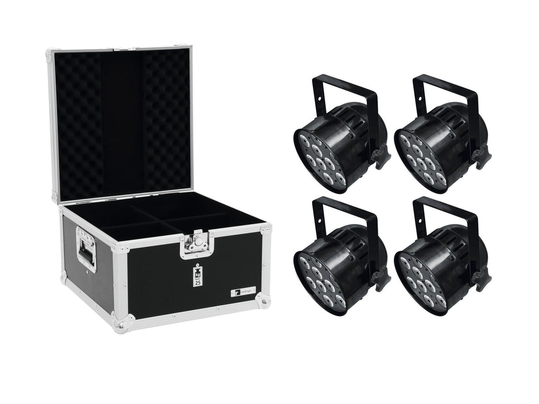 EUROLITE Set 4x LED PAR-56 HCL Short bk + custodia EPS
