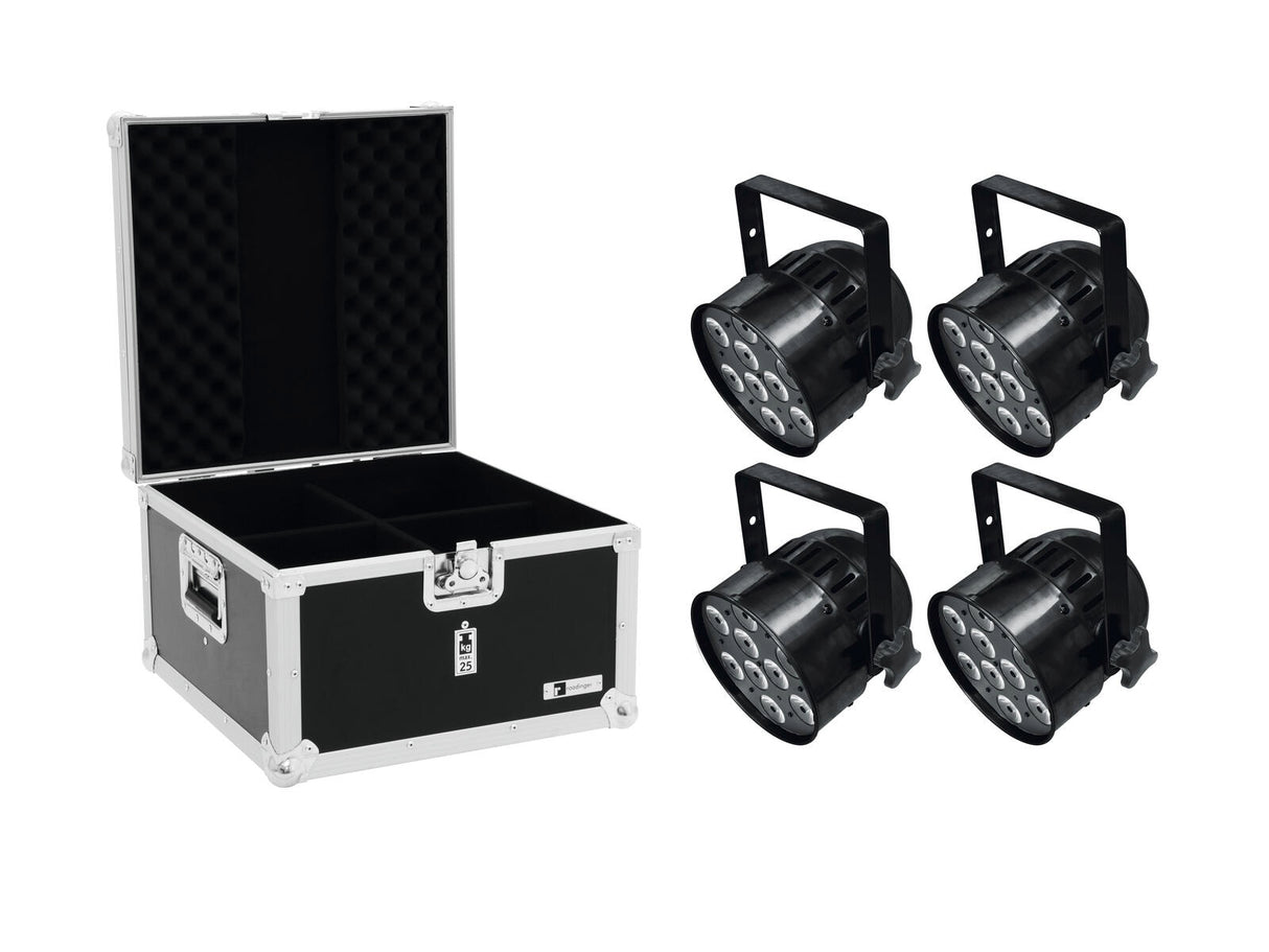 EUROLITE Set 4x LED PAR-56 HCL Short bk + EPS Case