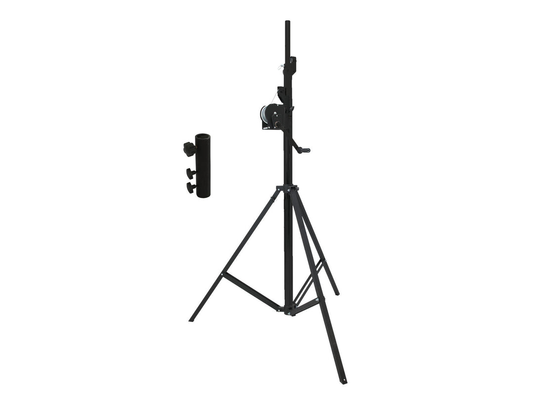 Set EUROLITE STT-400/85 Winch Stand TÜV/GS black + STV-3529 Adapter long