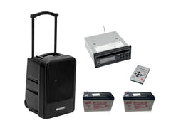 OMNITRONIC Set MOM-10BT4 sistema PA wireless modulare + lettore CD con USB&SD + 2x batteria