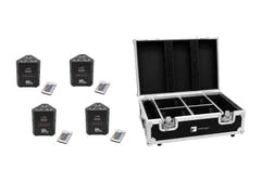 EUROLITE set 4x AKKU TL-3 TCL QuickDMX + case con funzione di ricarica