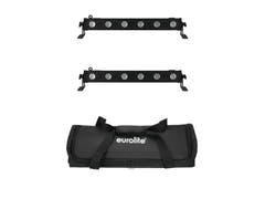 EUROLITE Set 2x LED BAR-6 QCL RGBA + Borsa morbida