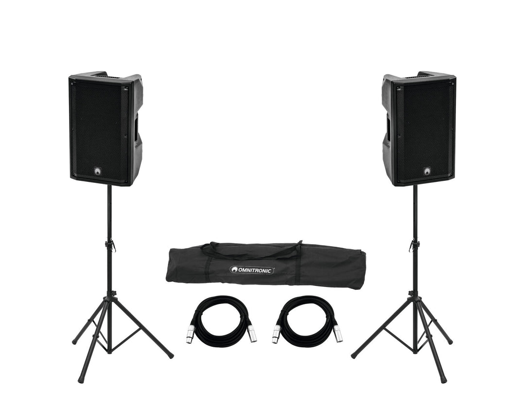 OMNITRONIC Set 2x XKB-212A + Supporto per altoparlante MOVE MK2