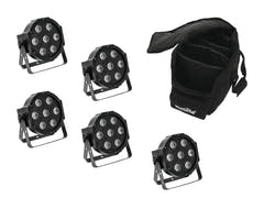 EUROLITE Set 5x LED SLS-7 HCL Spot + Borsa morbida