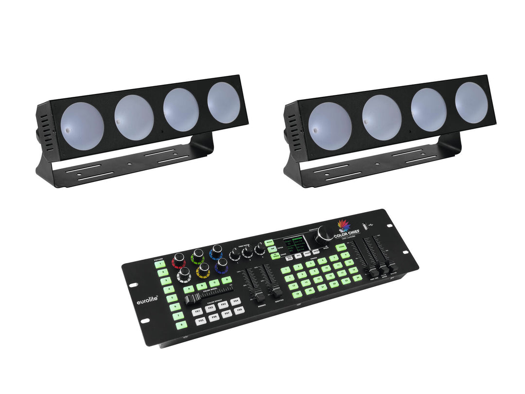Set EUROLITE 2x LED CBB-4 + Controller DMX Color Chief