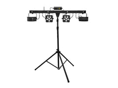 EUROLITE Set LED KLS Laser Bar PRO FX Light Set + Supporto per sistema di altoparlanti M-4