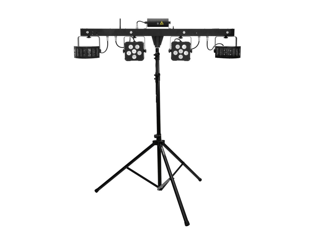 EUROLITE Set LED KLS Laser Bar PRO FX Light Set + Supporto per sistema di altoparlanti M-4