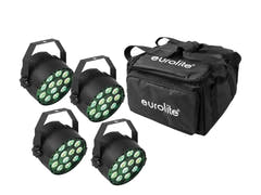 EUROLITE Set 4x LED PARty TCL Spot + Borsa morbida