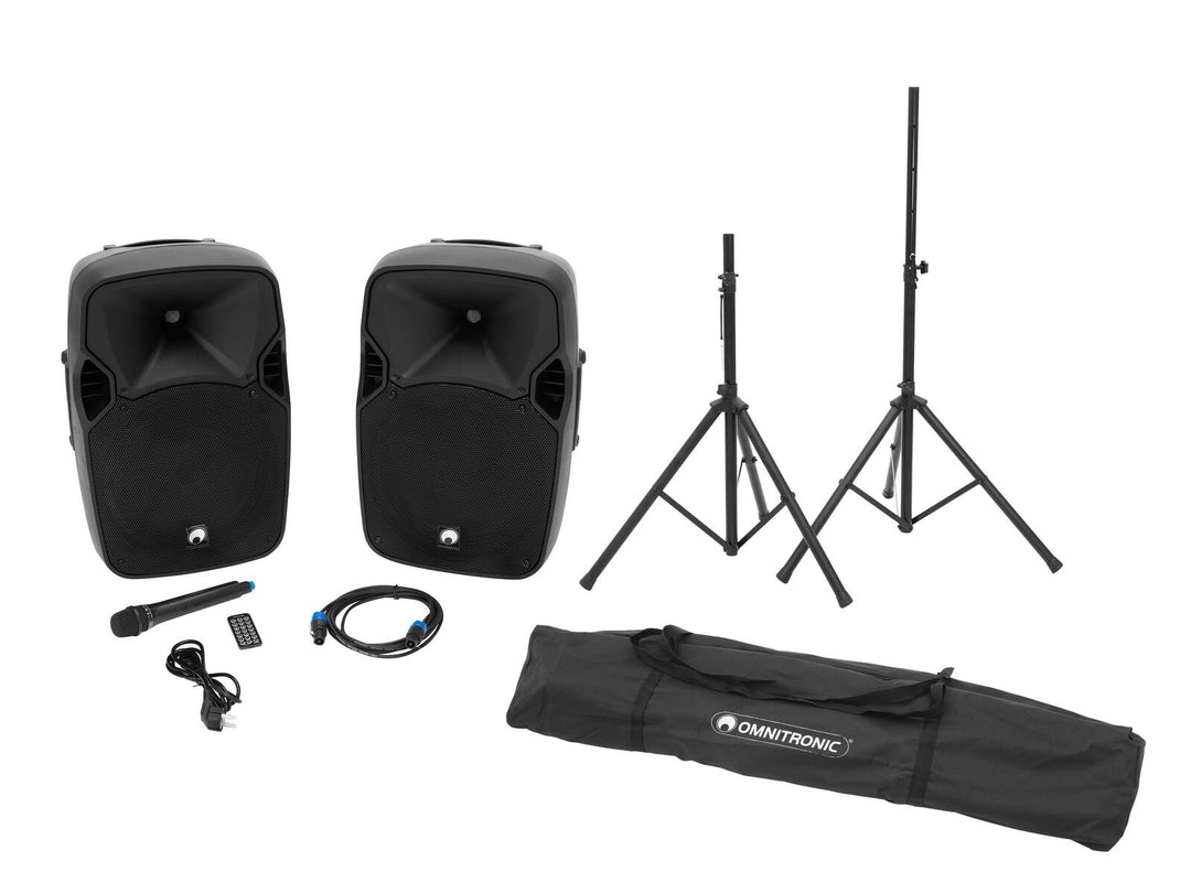 Set OMNITRONIC XFM-212AP + Stand per altoparlante MOVE MK2
