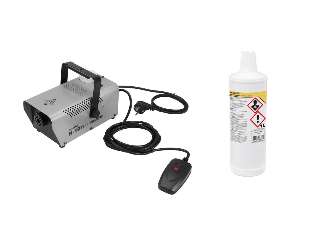 EUROLITE Set N-10 argento + B Basic liquido per macchina del fumo 1l