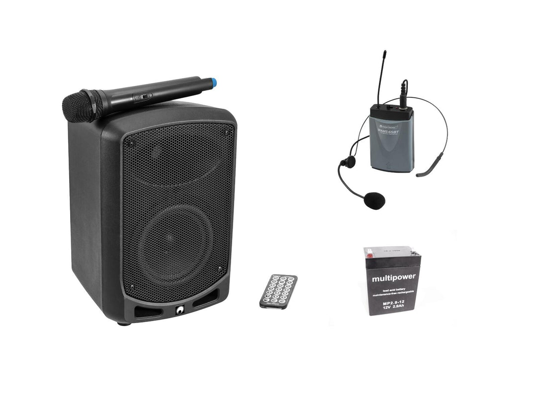 OMNITRONIC Set WAMS-65BT + trasmettitore Bodypack incl. headset + batteria