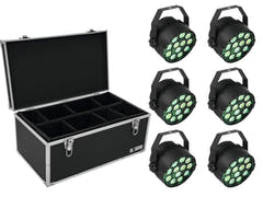 EUROLITE Set 6x LED PARty TCL Faretto + Custodia TDV-1