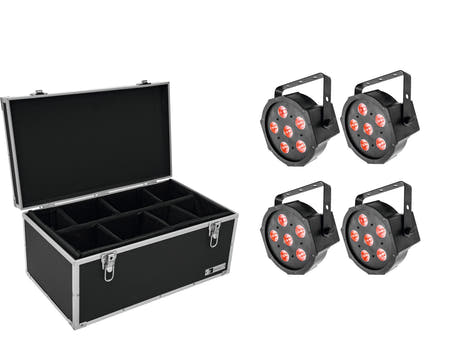 EUROLITE Set 4x LED SLS-6 TCL Spot + Custodia TDV-1