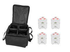 EUROLITE Set 4x AKKU TL-3 TCL bianco + SB-4 Soft Bag