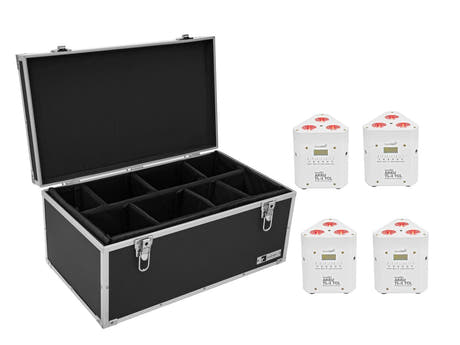EUROLITE Set 4x AKKU TL-3 TCL bianco + Custodia TDV-1