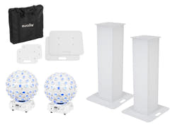 EUROLITE Set 2x Supporto Stage 100cm + 2x LED B-40 Beam Effect bianco
