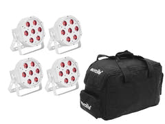 EUROLITE Set 4x LED SLS-7 HCL Spot bianco + Borsa morbida