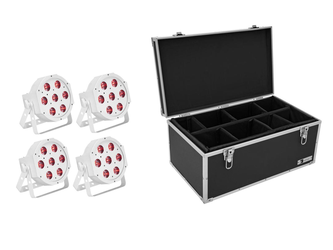 EUROLITE Set 4x LED SLS-7 HCL Floor bianco + Custodia