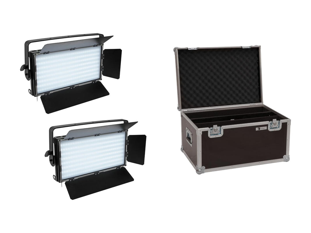 EUROLITE Set 2x Pannello LED PLL-480 CW/WW + Custodia