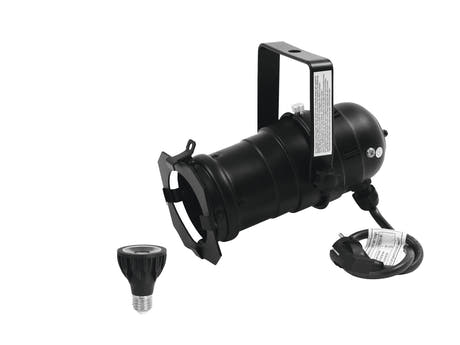 EUROLITE Set faretto PAR-20 bk + PAR-20 230V COB 6W E-27 LED 1800-3000K dim2warm