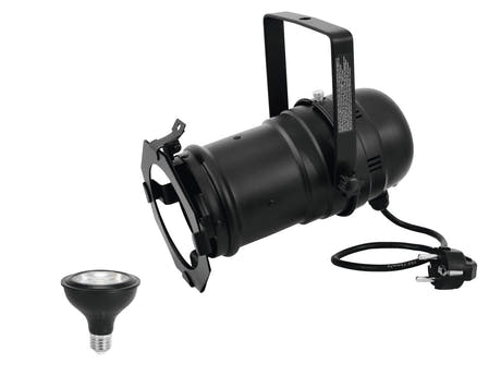 EUROLITE Set faretto PAR-30 bk + PAR-30 230V COB 12W E-27 LED 1800-3000K dim2warm