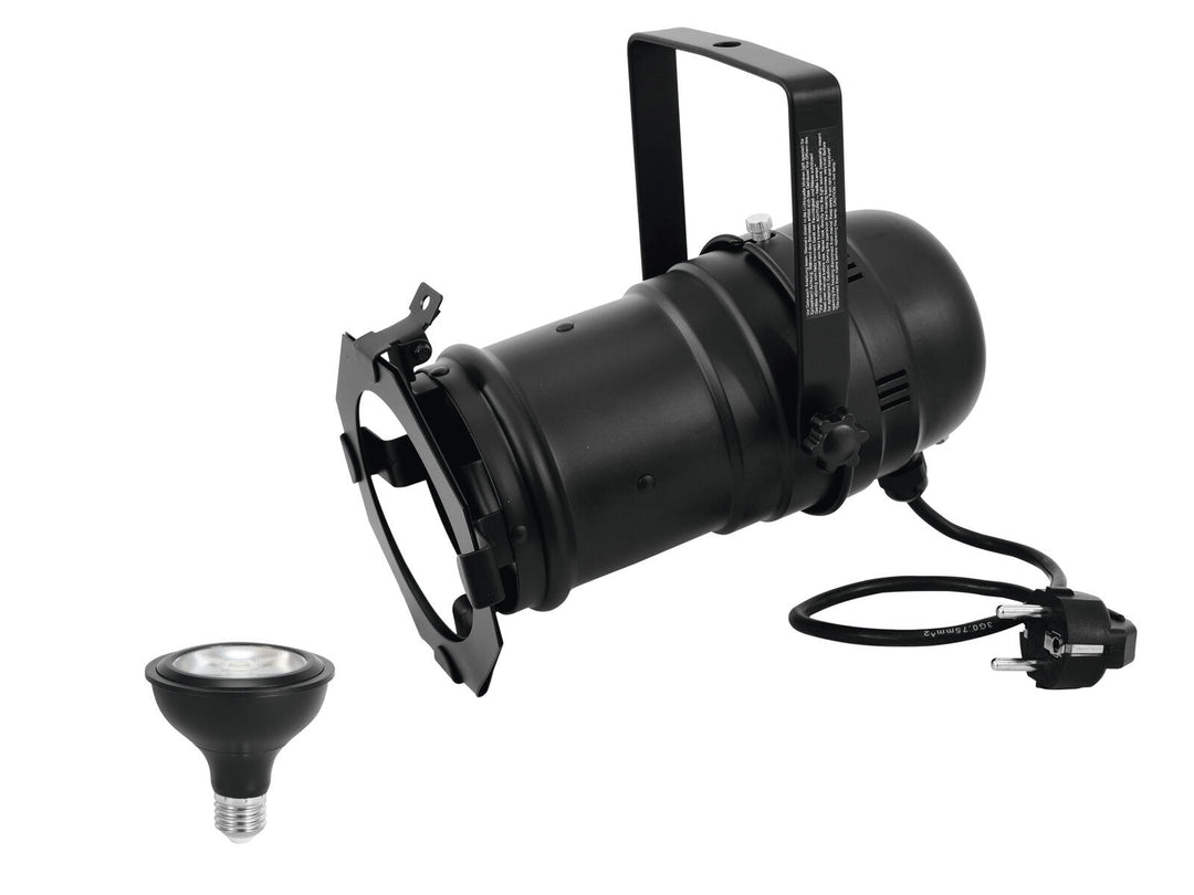 EUROLITE Set faretto PAR-30 bk + PAR-30 230V COB 12W E-27 LED 1800-3000K dim2warm